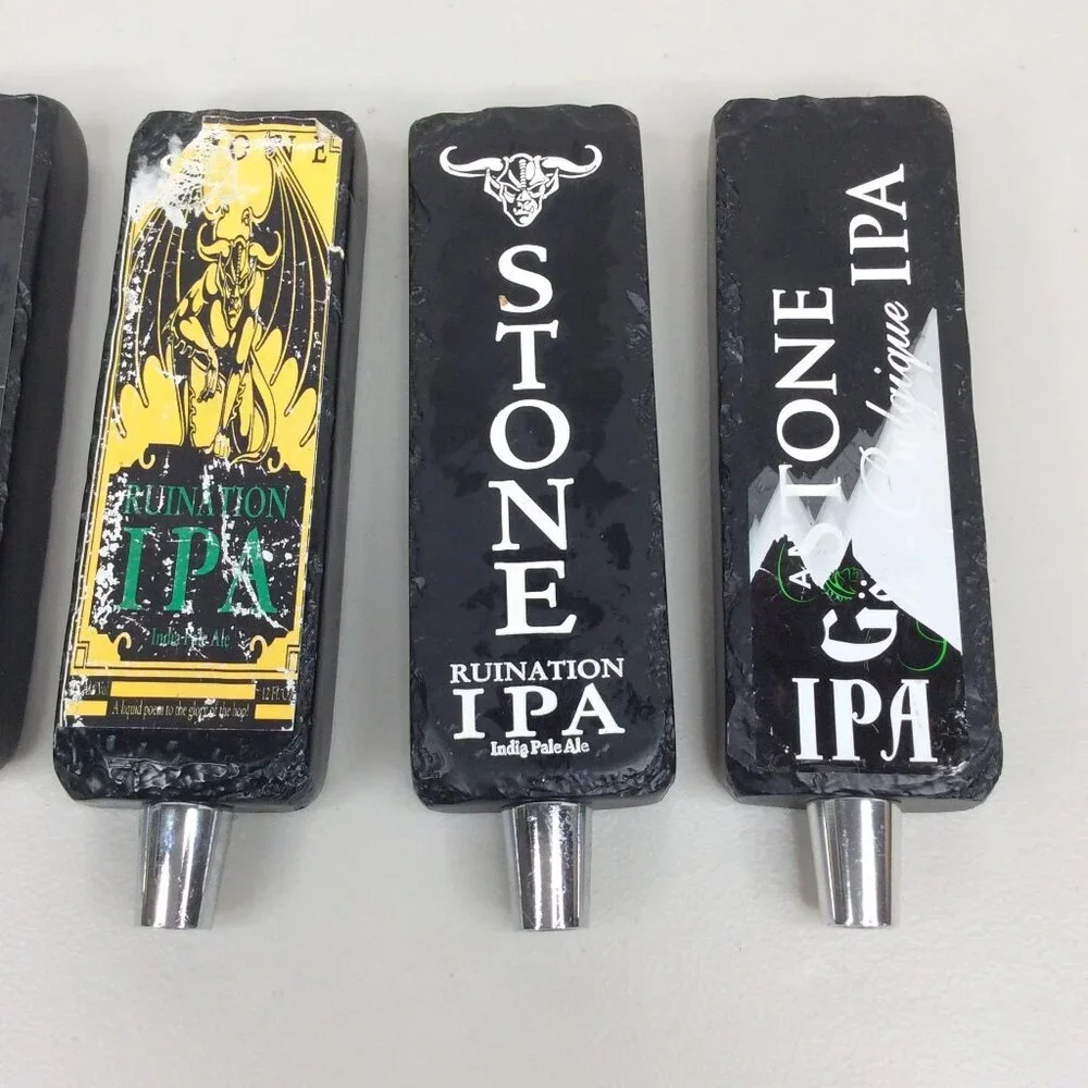 Lot of 5 Stone Brewing Tap‎ Handles Suede RuinTen Porter Double Bastard